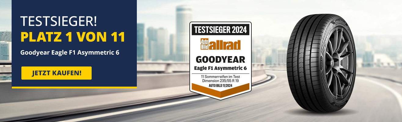 Testsieger Sommerreifen 2023 Goodyear Eagle F1 Asymmetric 6